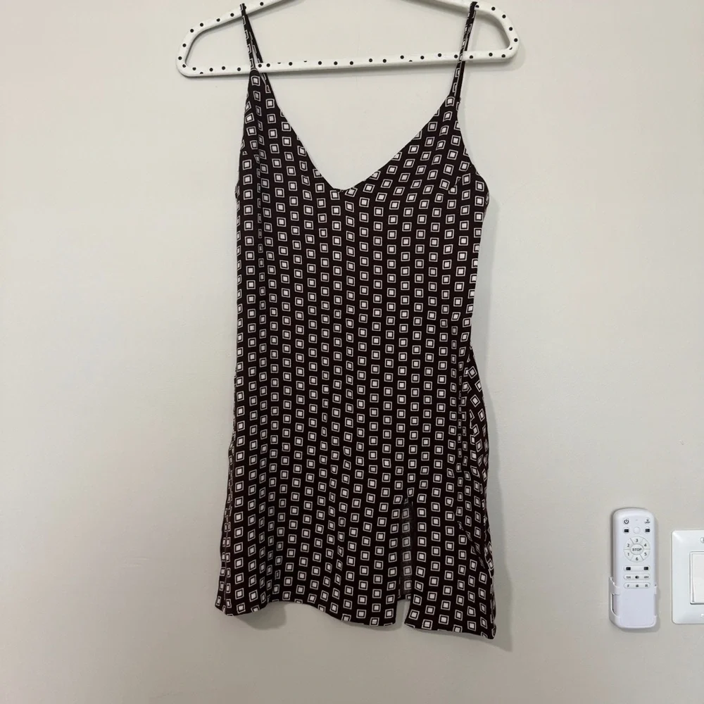 Reformation Marlowe Sleeveless Brown Slip Dress In Palladio XS